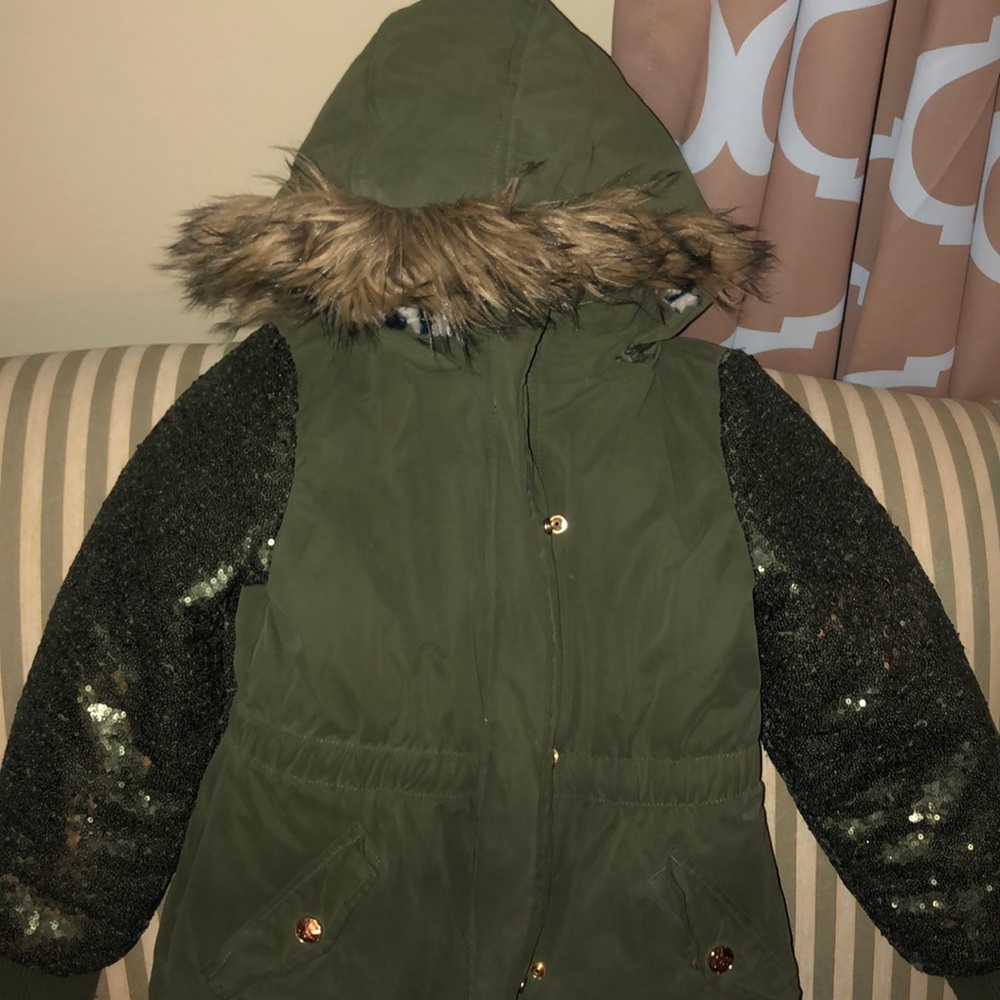 JUSTICE Sequin Sleeve coat